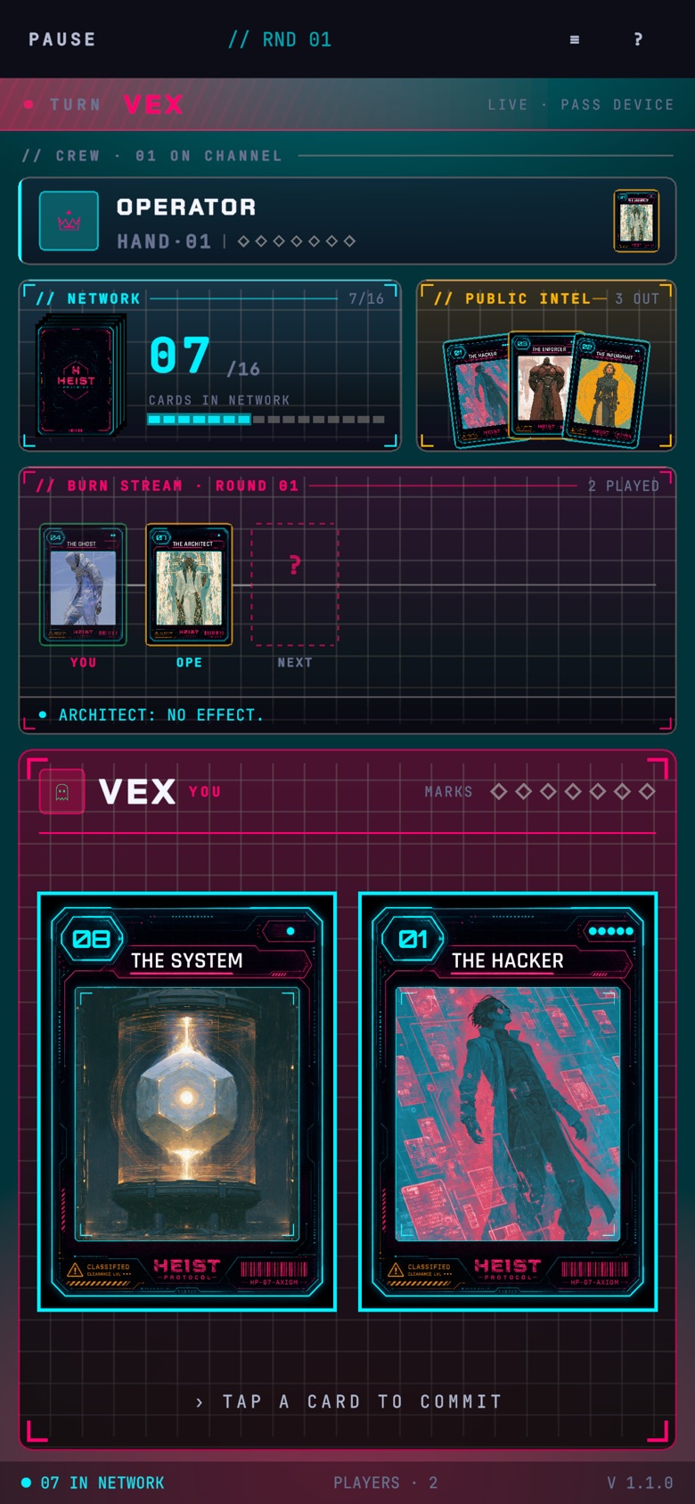 A hand holding The System and The Hacker, with the burn stream above